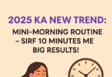 Mini-Morning Routine only10 Minutes Me Big Results