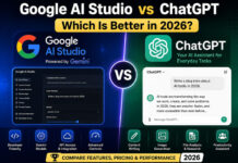Google AI Studio vs ChatGPT: Which Is Better in 2026? (Complete Comparison) Google AI Studio vs ChatGPT